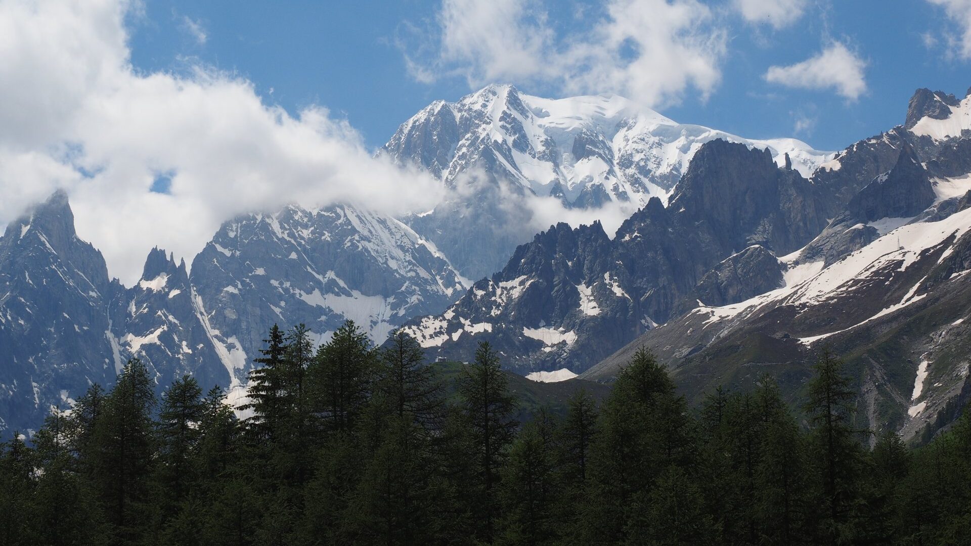 Mont Blanc view, Tour du Mont Blanc,