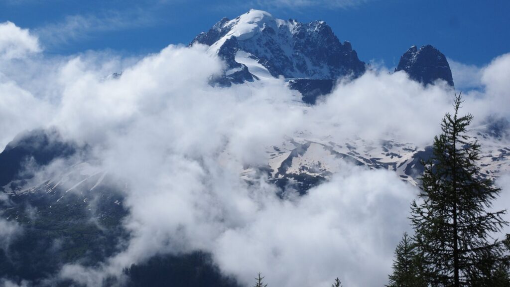Mont Blanc view from the TMB trail